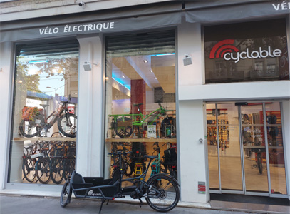 Intérieur magasin de vélos Lyon 7e