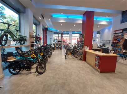 Intérieur magasin de vélos Lyon 7e